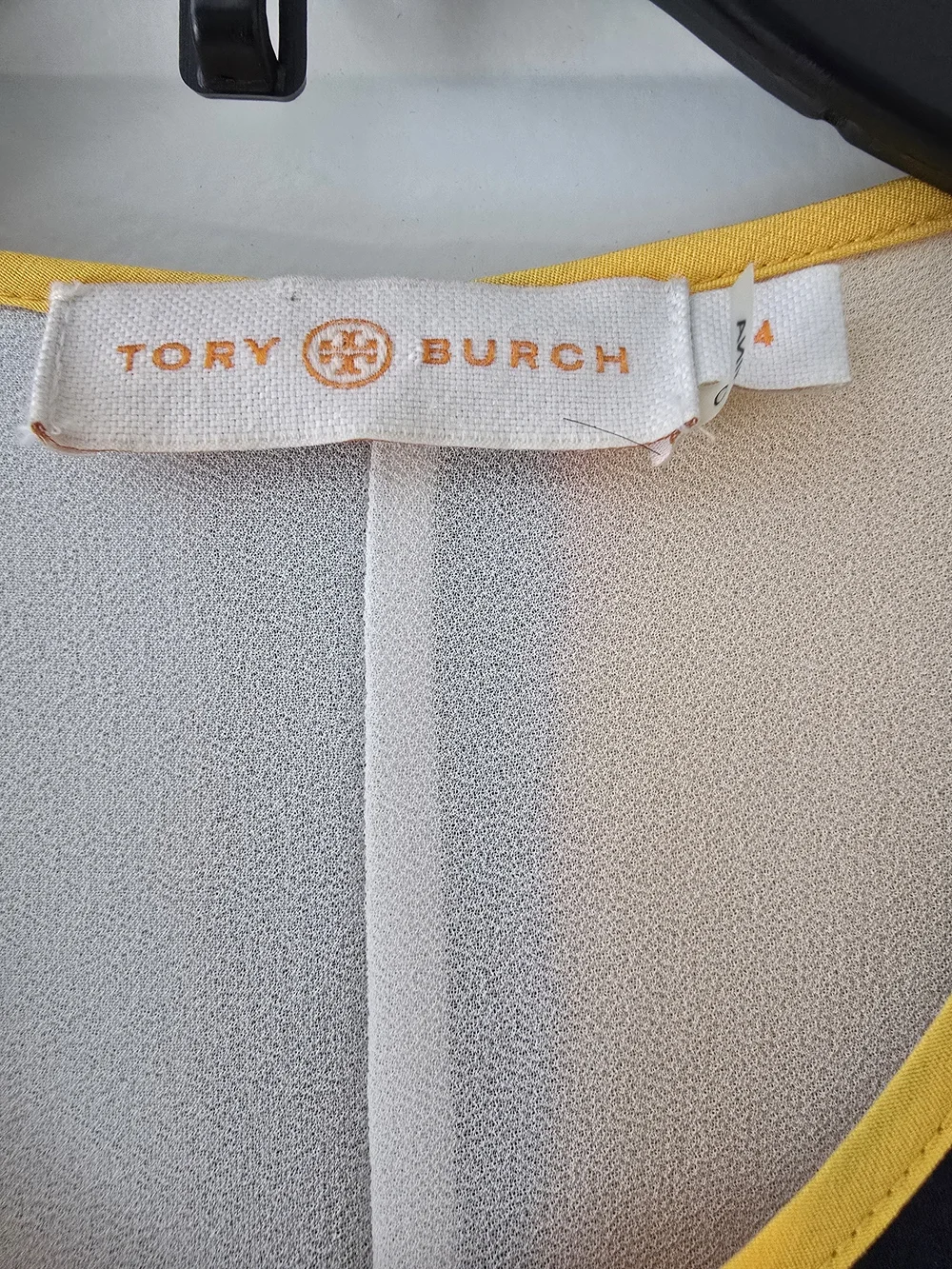 Tory Burch Striped V-Neck Midi Dress